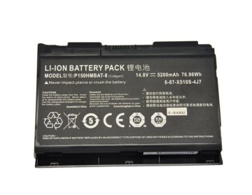 Original 5200mAh Clevo P150SM P150SM-A Batería