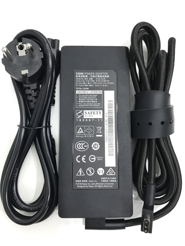 Original 200W Razer Blade 15 RZ09-02385EM2-R3U1 Adaptador Cargador + Cable